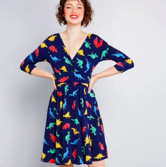 Modcloth Dresses & Skirts - HOST PICK! Surplice Knit Aline Dress  S